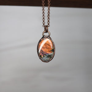 Orange Labradorite Necklace (d)