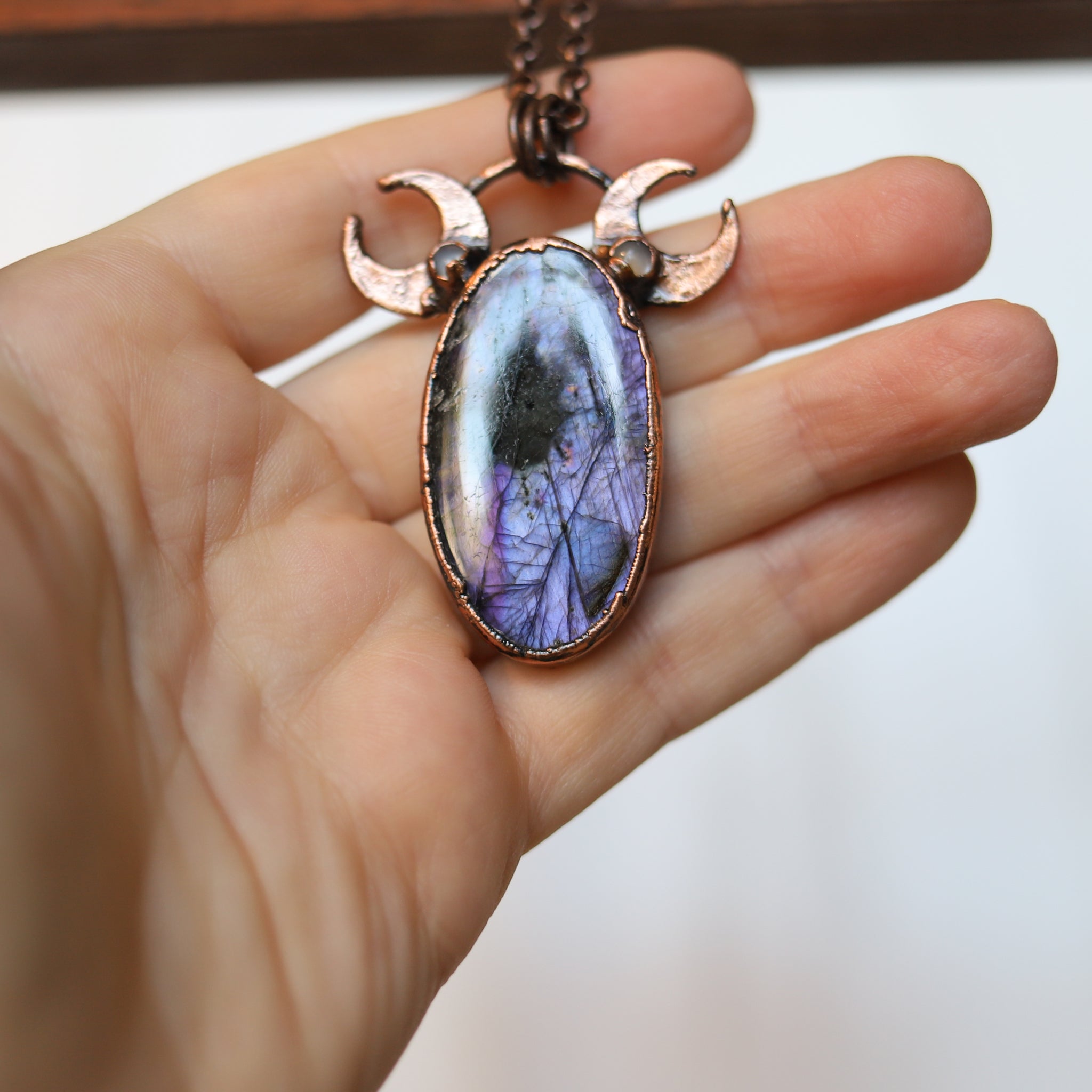 Celestial Purple Labradorite Necklace