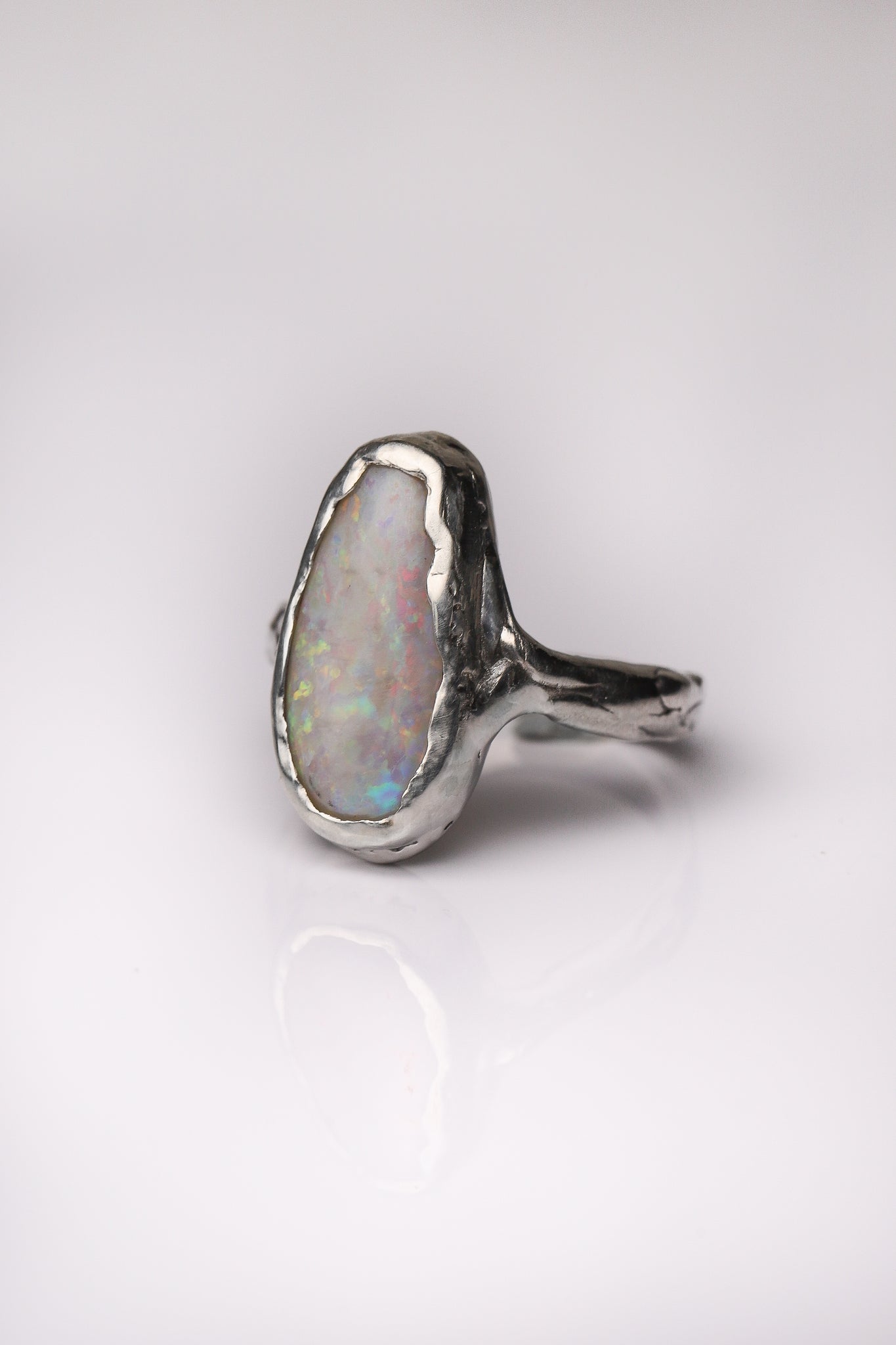 Australian opal Silver Ring size 7