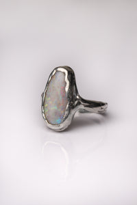 Australian opal Silver Ring size 7