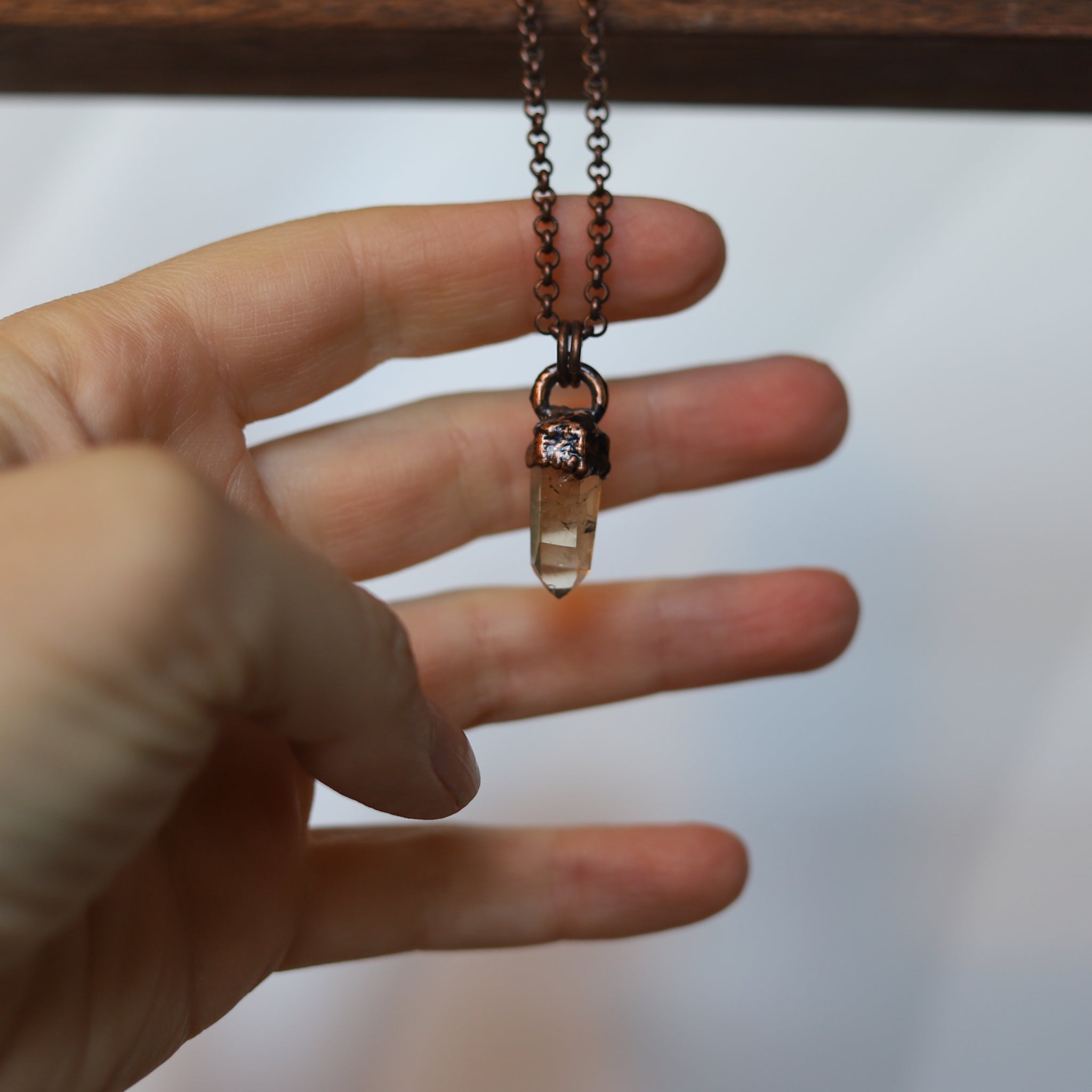 Small Natural Citrine Necklace (a)