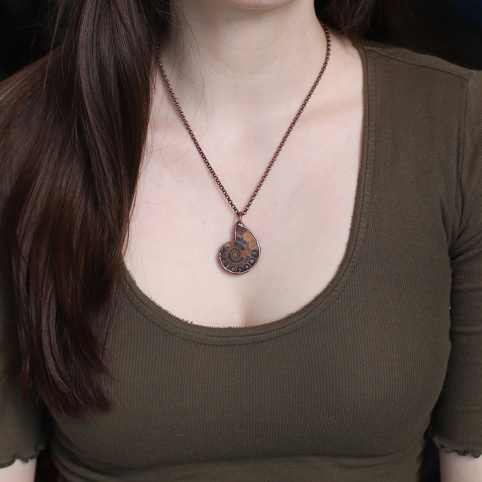 Ammonite Fossil Necklace