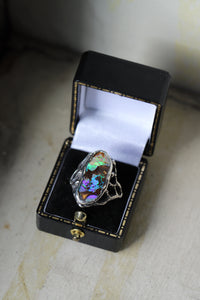 Australian Boulder Opal Ring size 7.25