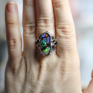 Australian Boulder Opal Ring size 7.25