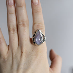 Lavender Agate Ring size 8