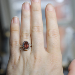 Rutilated Strawberry Quartz Ring size 6