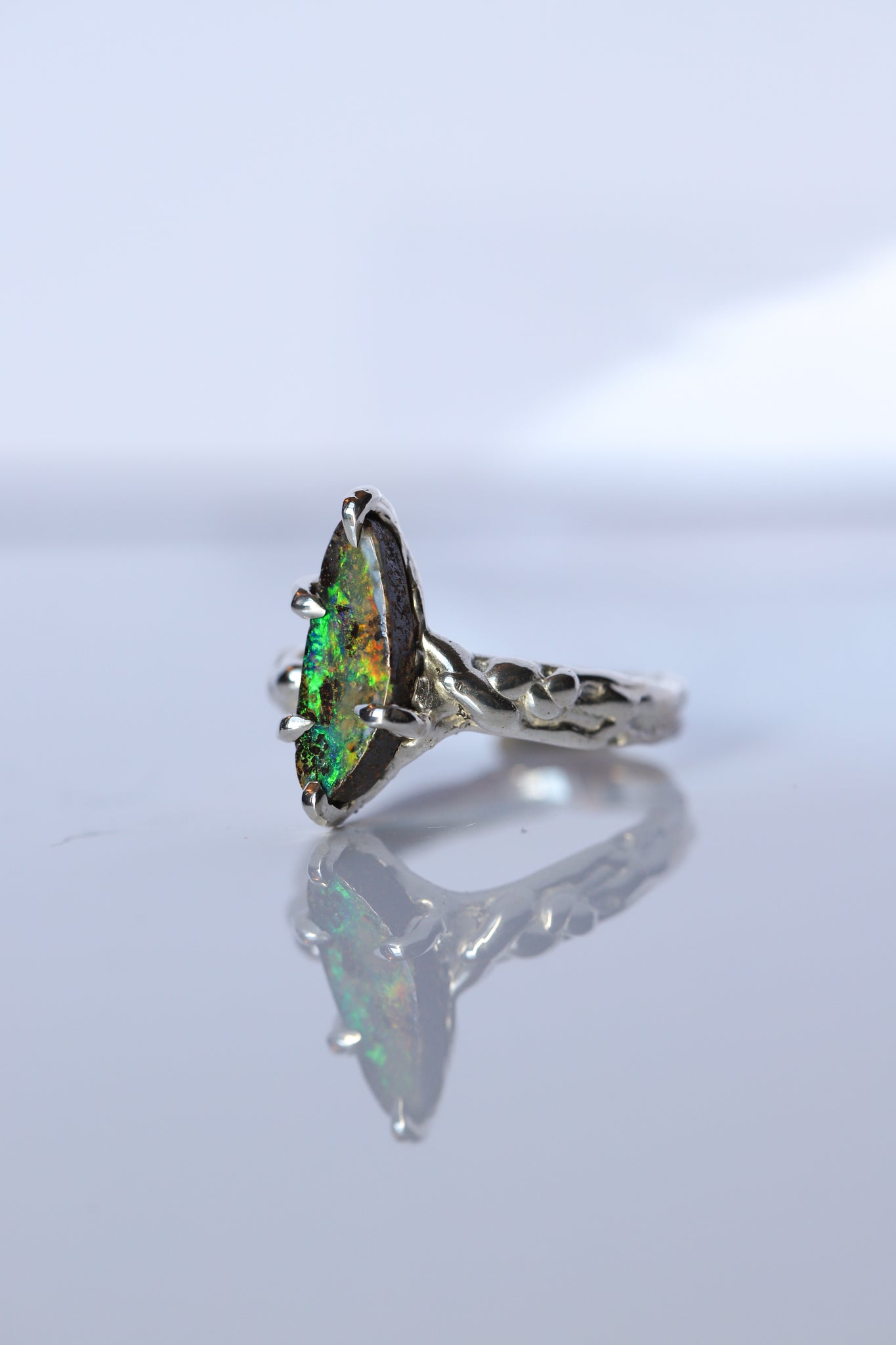 Australian Boulder Opal Ring size 8.5