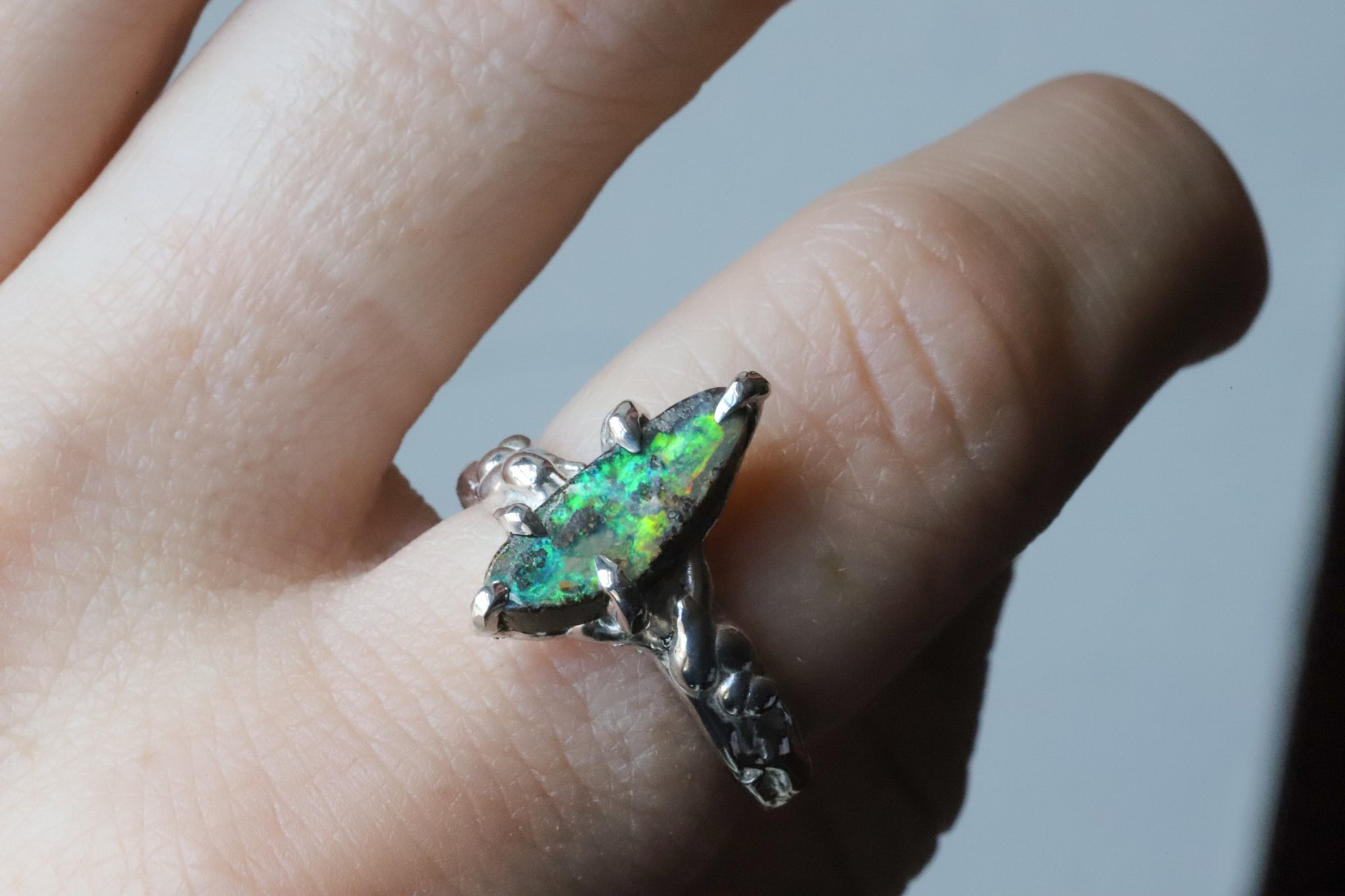 Australian Boulder Opal Ring size 8.5