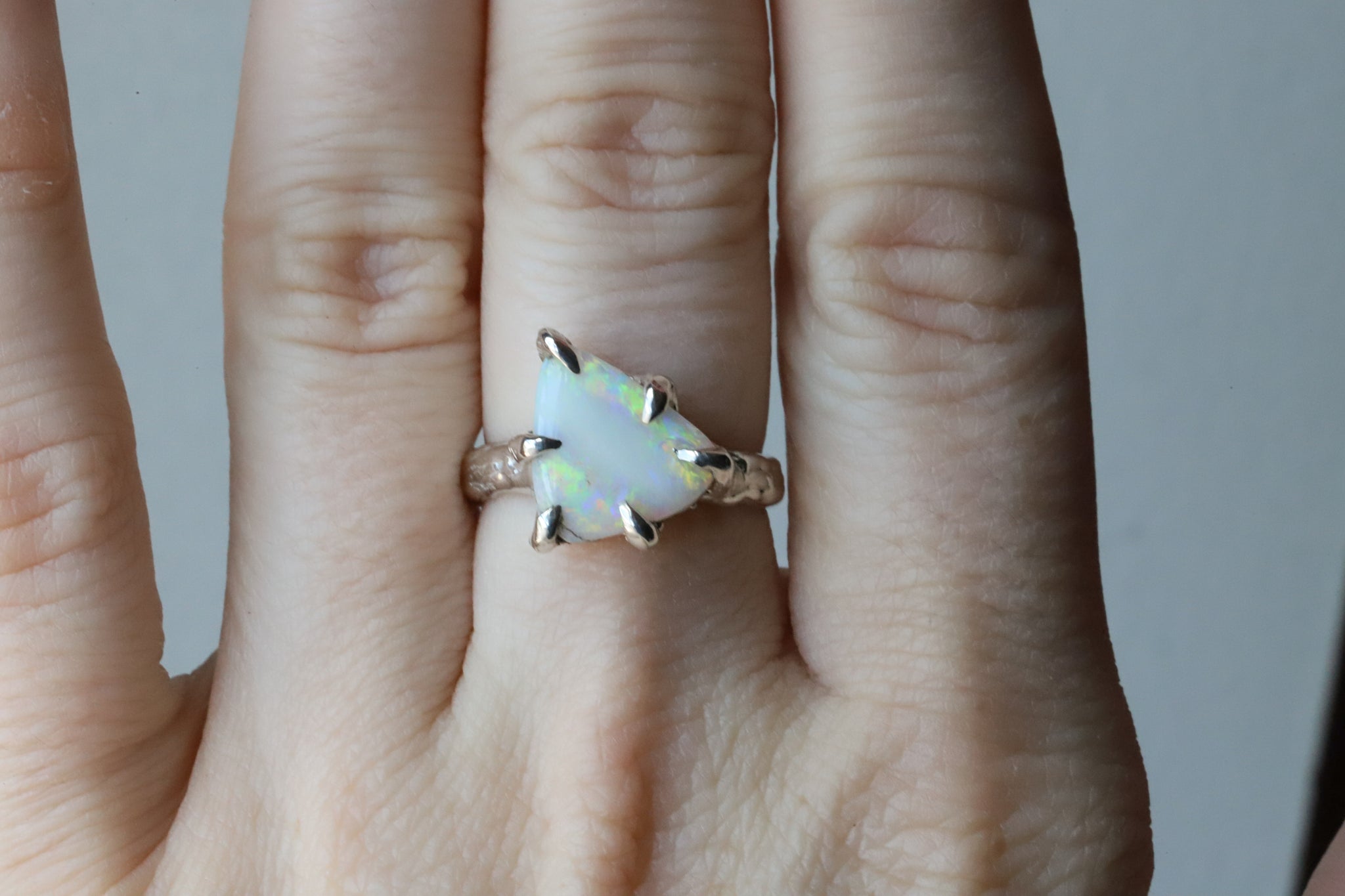 Australian Crystal Opal Ring size 6.75