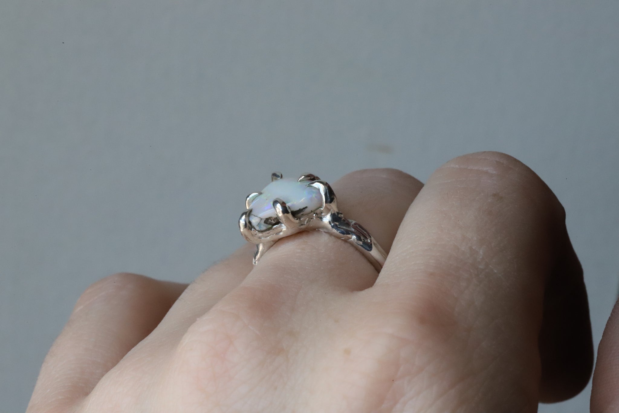 Australian Crystal Opal Ring size 6.75