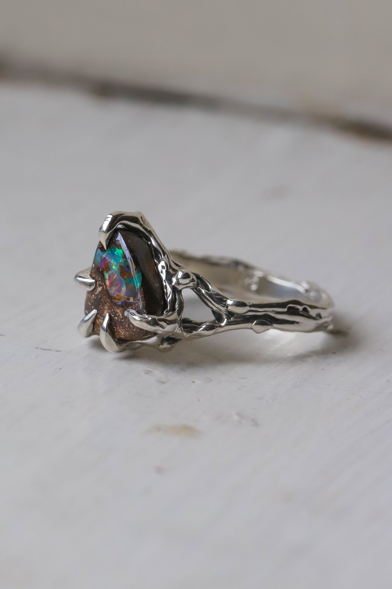 Australian Boulder Opal ring size 8