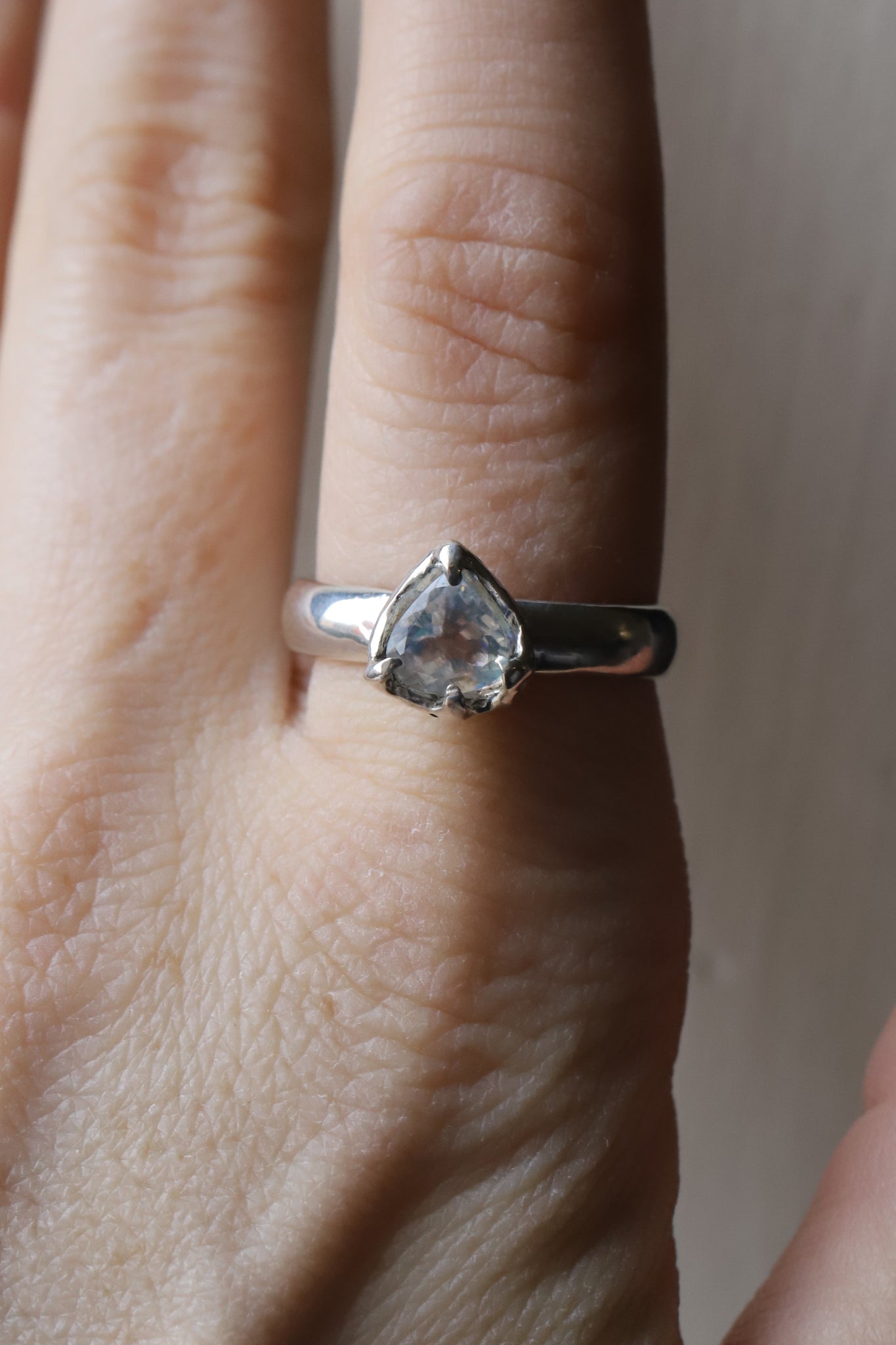 Rainbow Moonstone Ring size 9