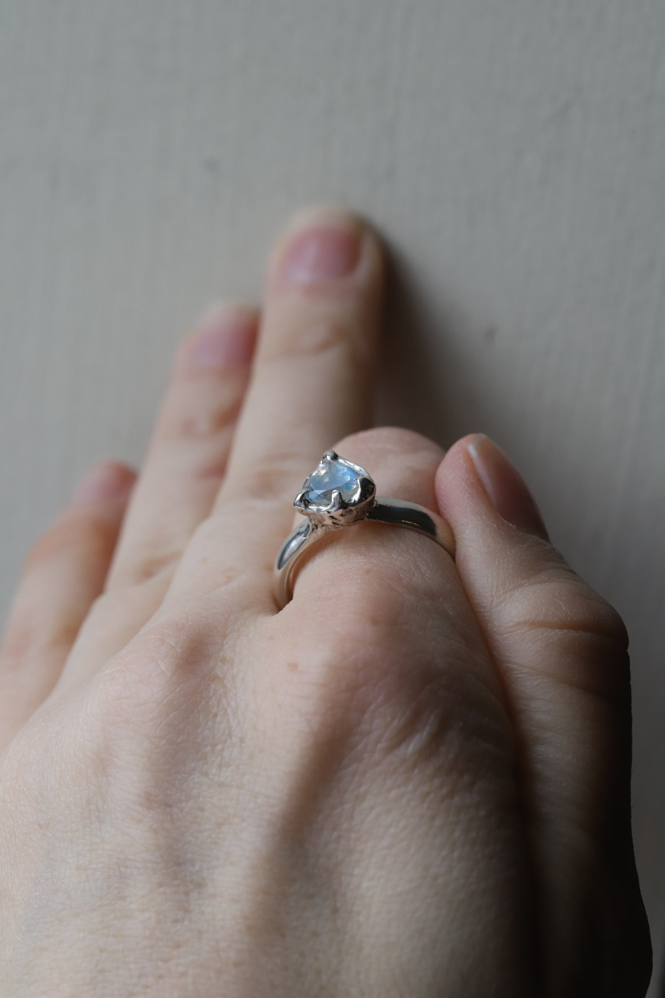 Rainbow Moonstone Ring size 9