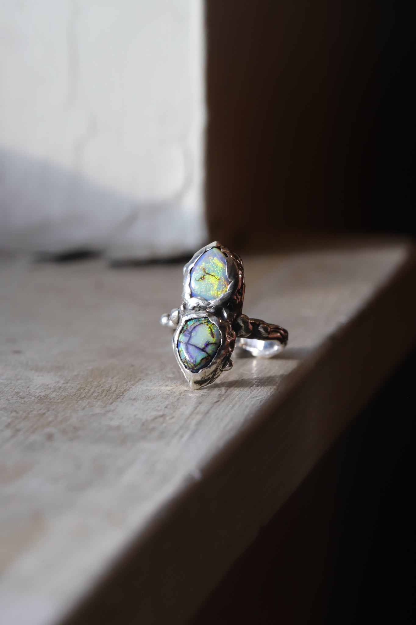 Sterling Opal Ring size 7.5