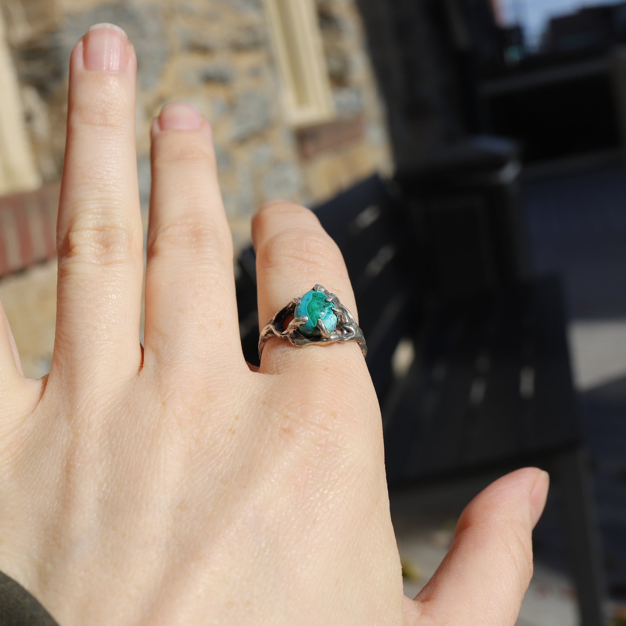 Malachite/Azurite Ring size 7.5