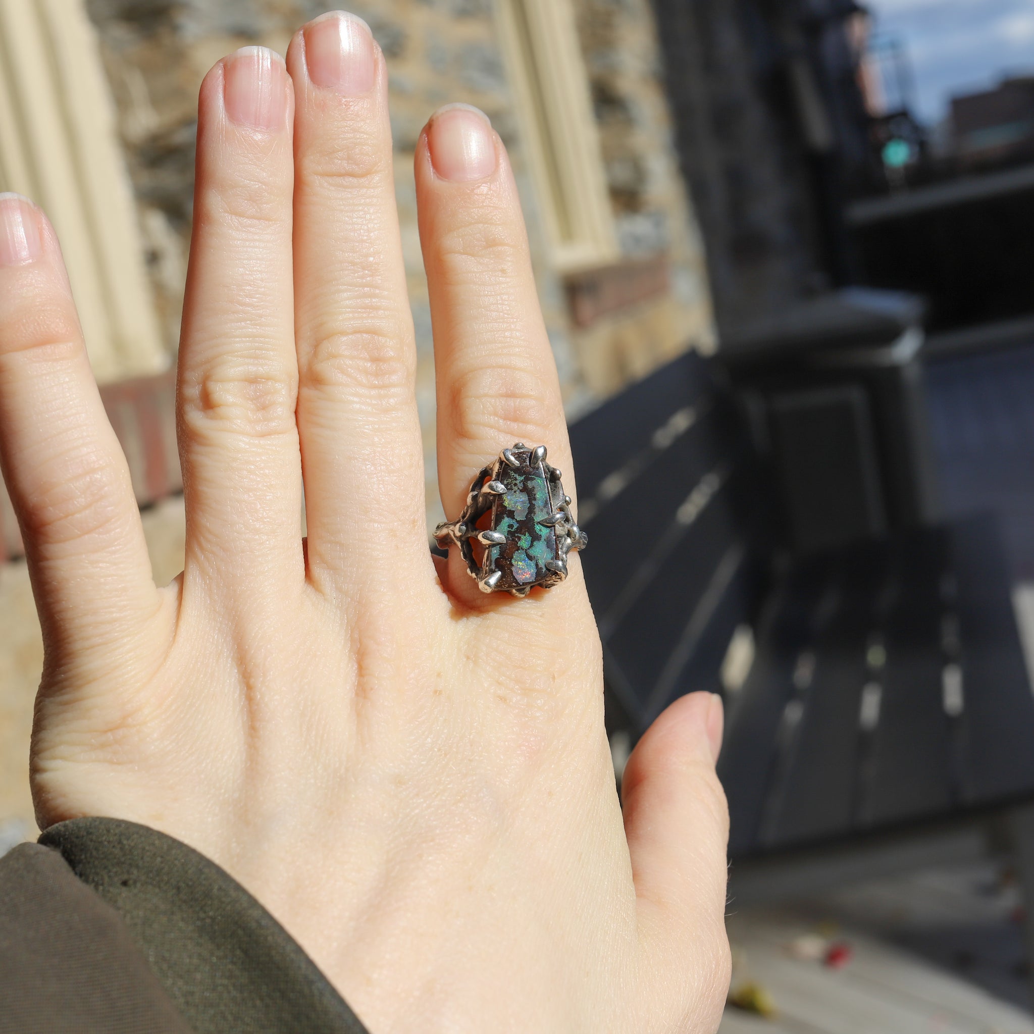Australian Boulder Opal Ring size 8