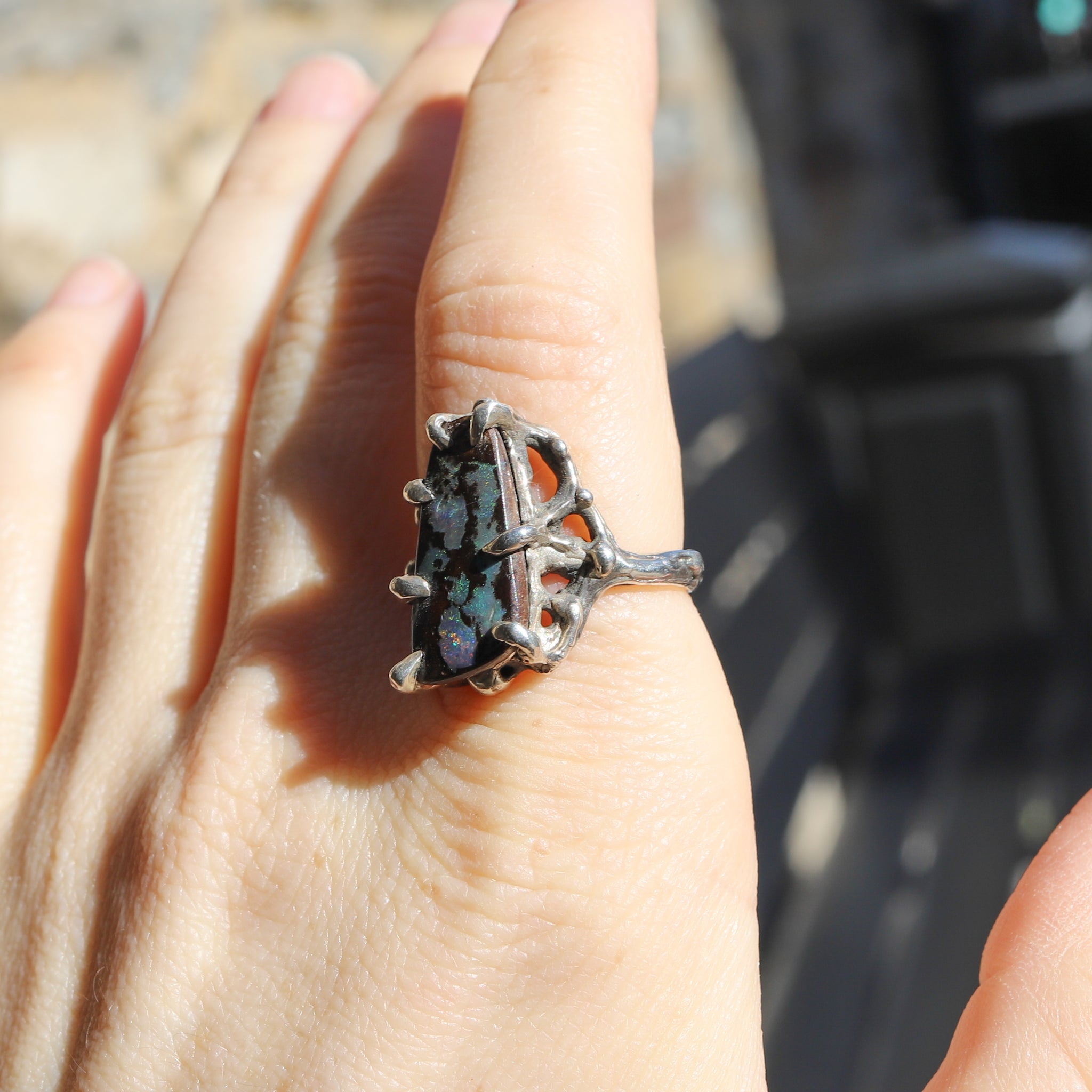 Australian Boulder Opal Ring size 8