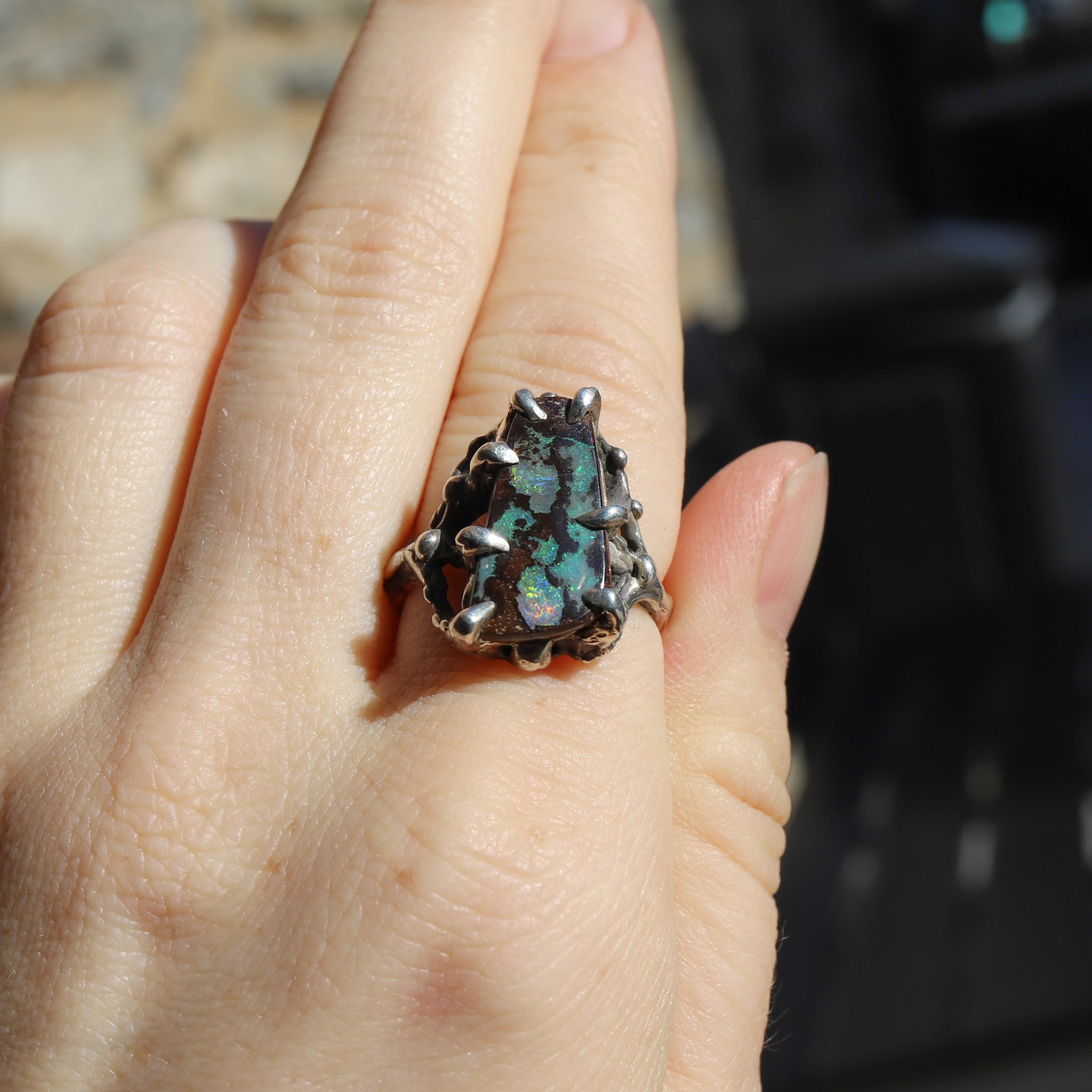 Australian Boulder Opal Ring size 8