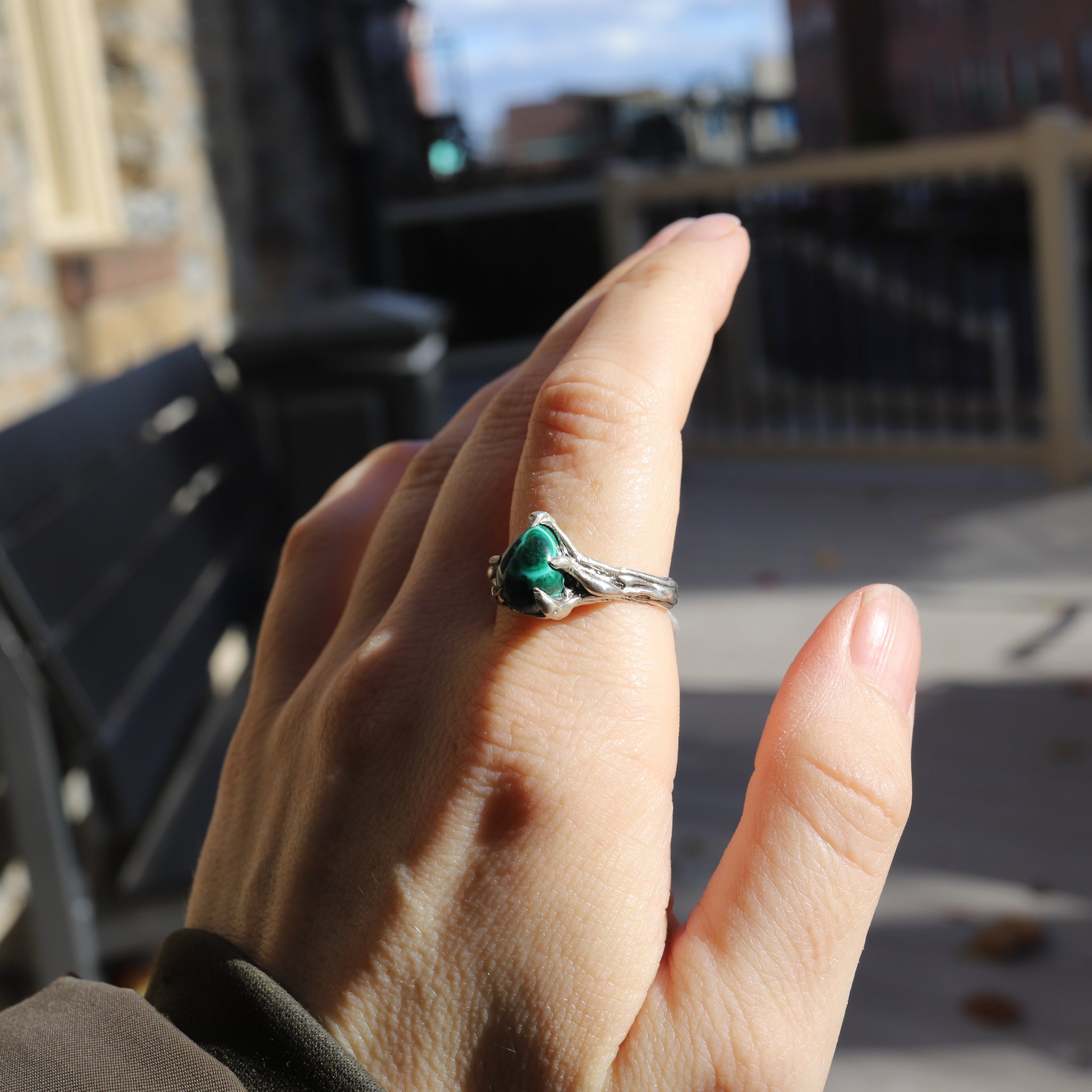Malachite/Azurite Ring size 9