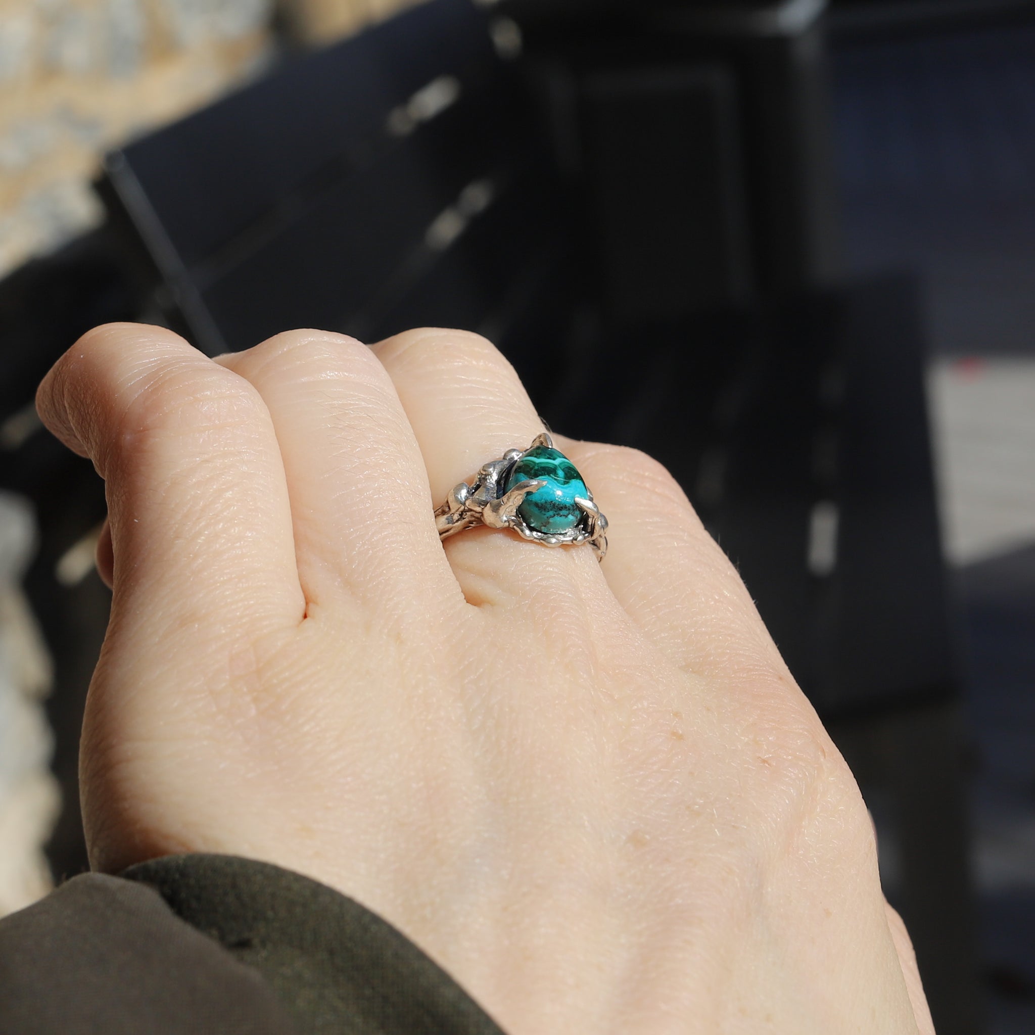 Malachite/Azurite Ring size 6.5