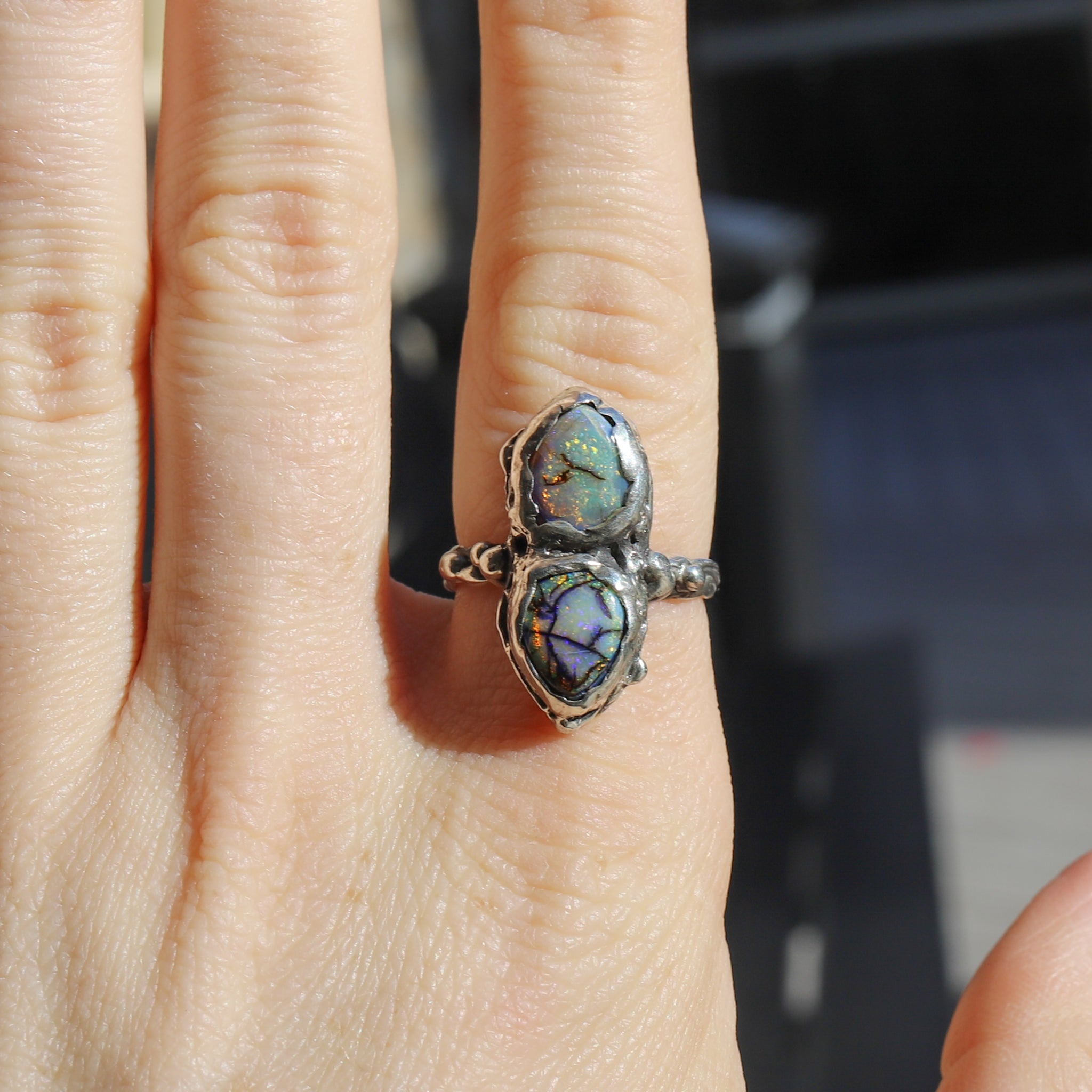 Sterling Opal Ring size 7.5