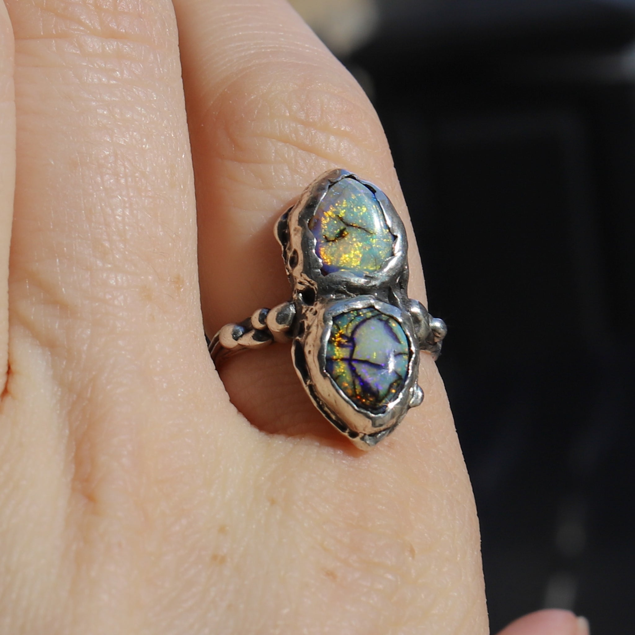 Sterling Opal Ring size 7.5