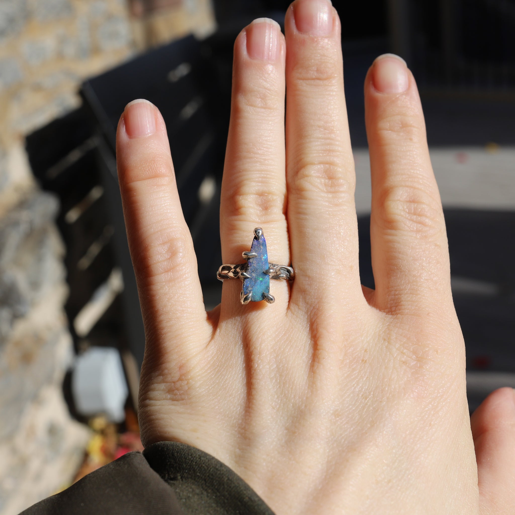 Australian Boulder Opal Ring size 5.5