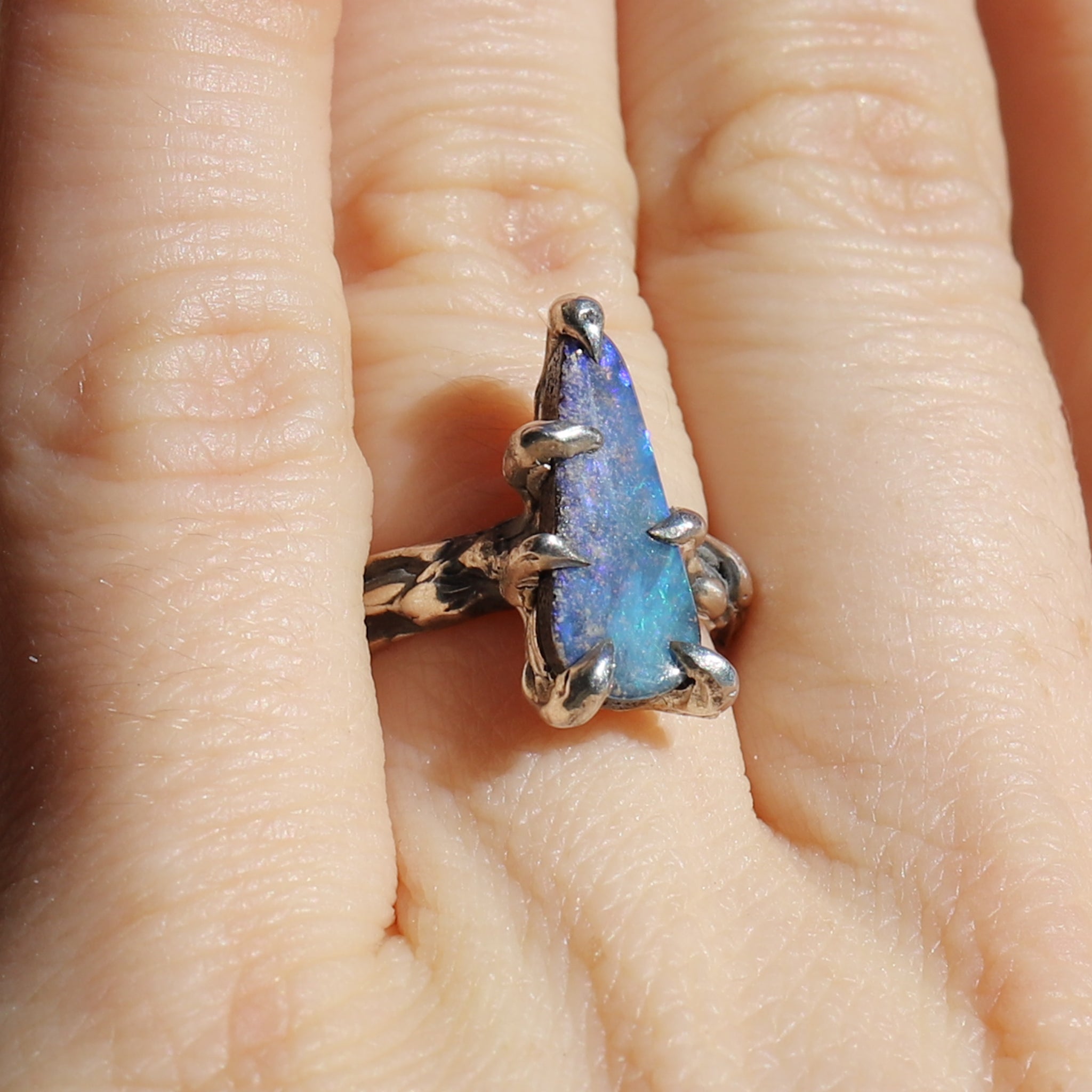Australian Boulder Opal Ring size 5.5