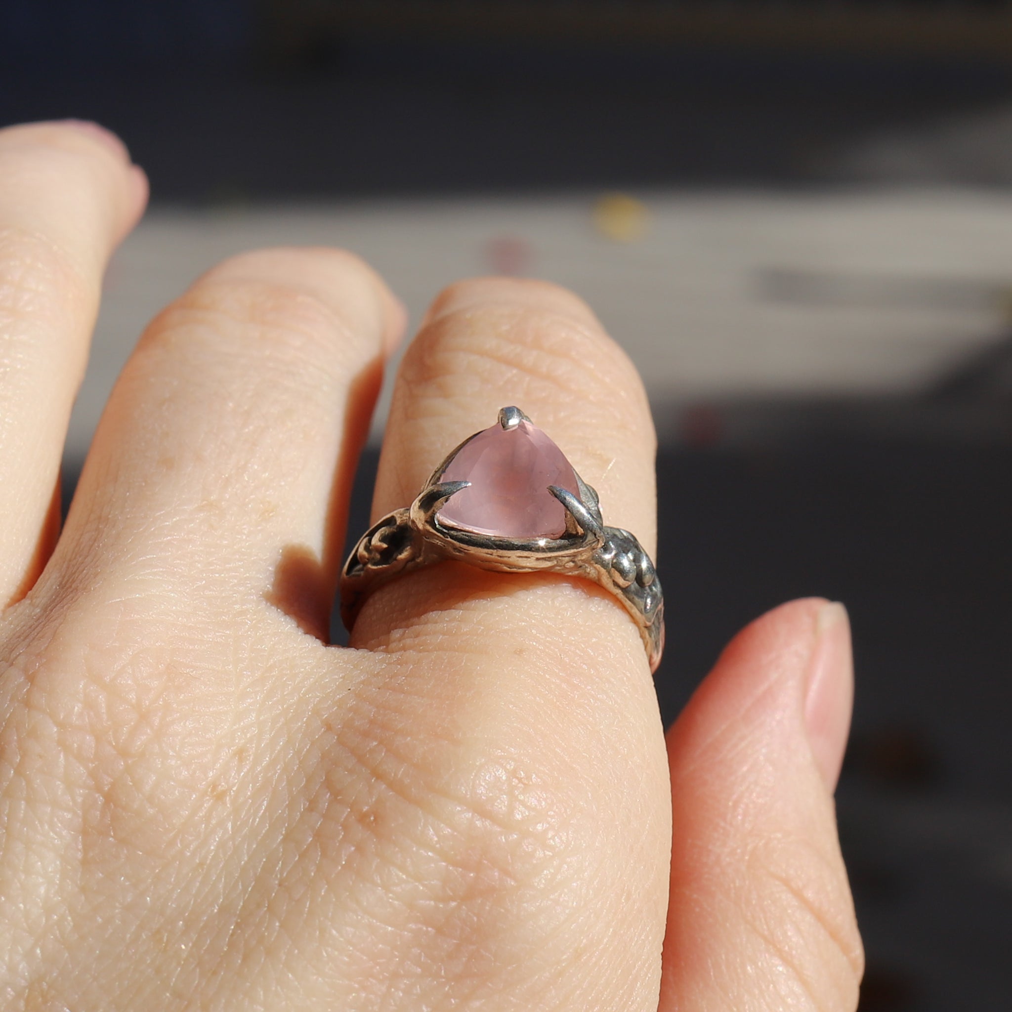 Rose Quartz Ring size 8