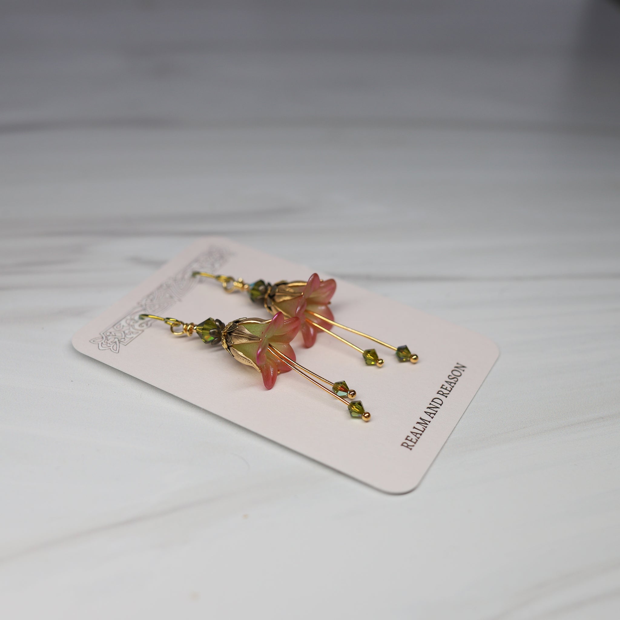 Faerie Flower Earrings - A