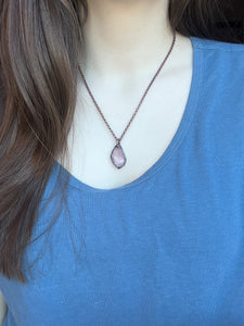 Lavender Quartz Gem Necklace - B