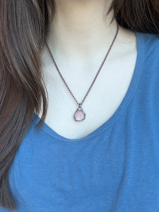 Lavender Quartz Gem Necklace - D