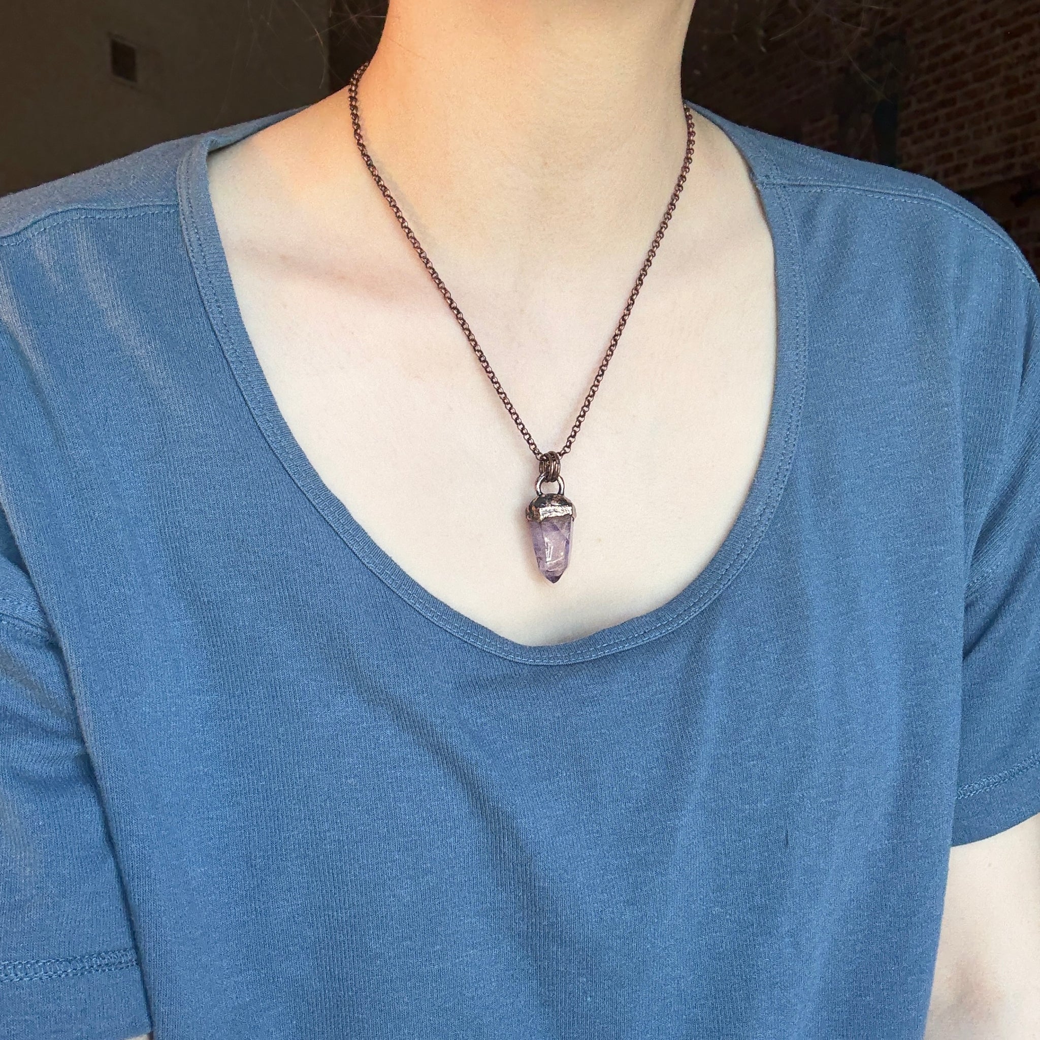 Phantom Amethyst Necklace - a