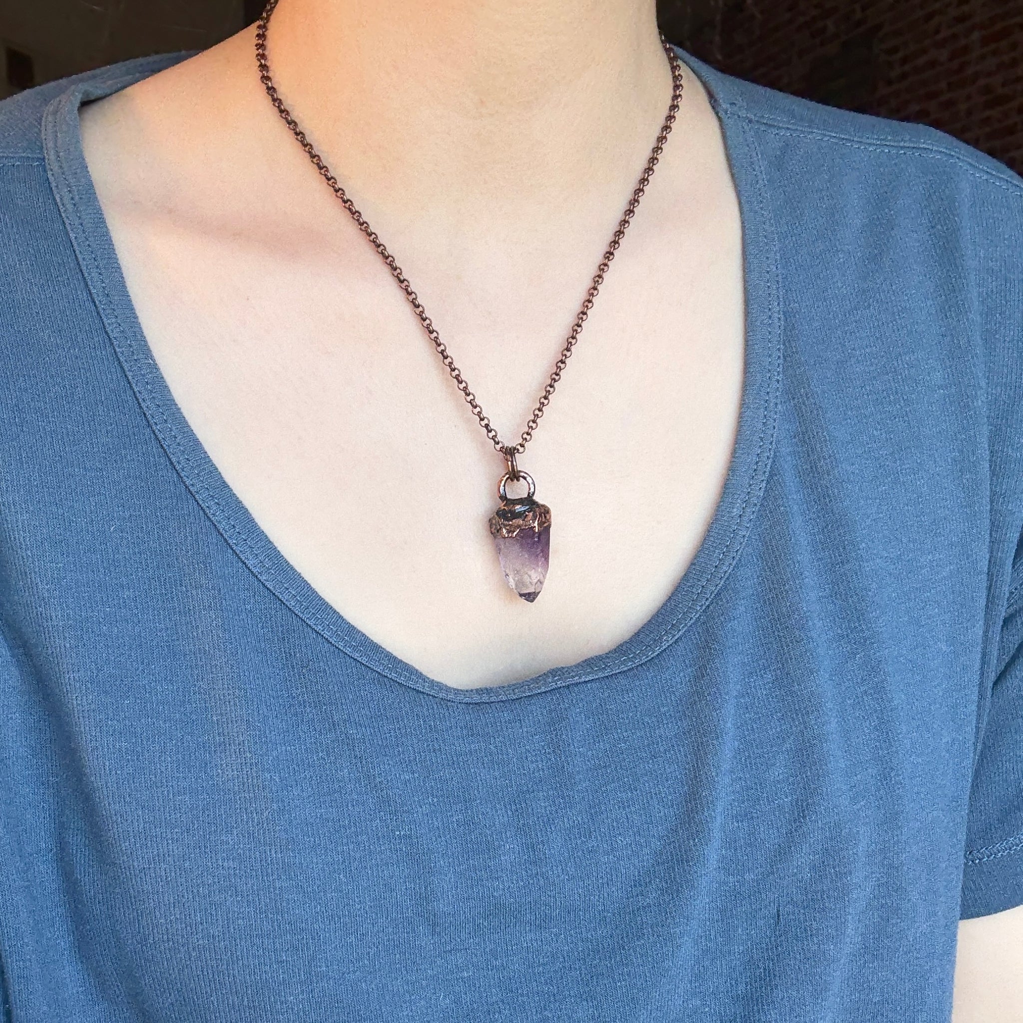 Phantom Amethyst Necklace - b