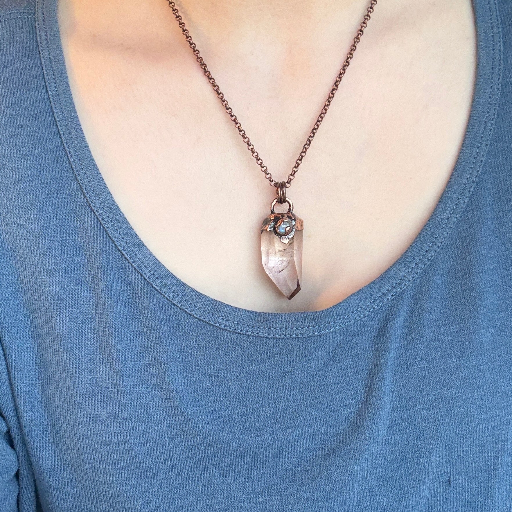 Pale Amethyst & Moonstone Necklace