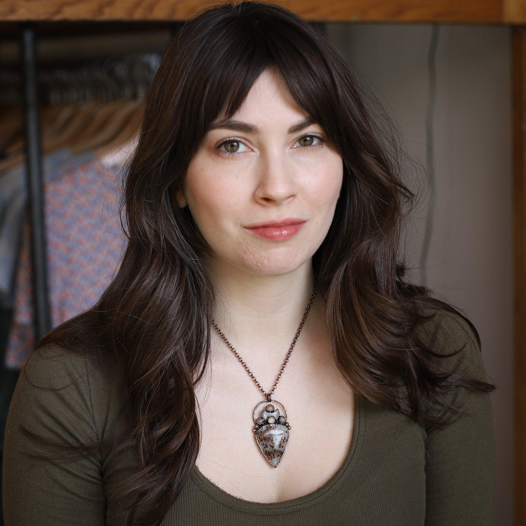 Celestial Plume Agate Necklace (c)