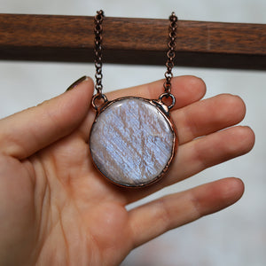 Sunstone Moonstone Full Moon Necklace