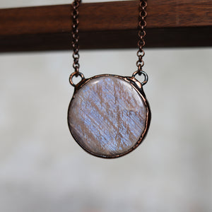 Sunstone Moonstone Full Moon Necklace