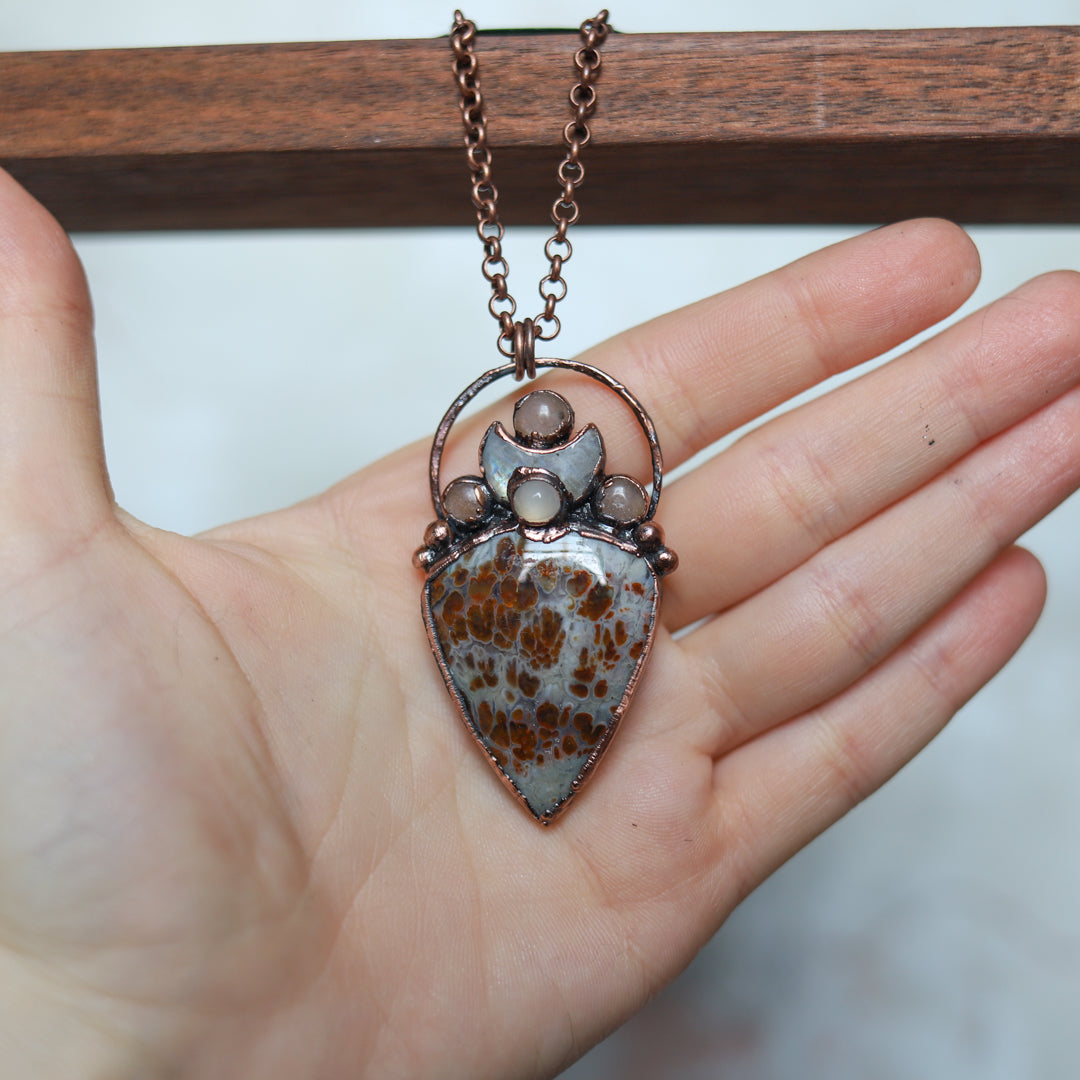 Celestial Plume Agate Necklace (c)