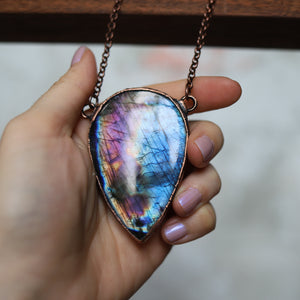 Giant purple/blue Labradorite necklace