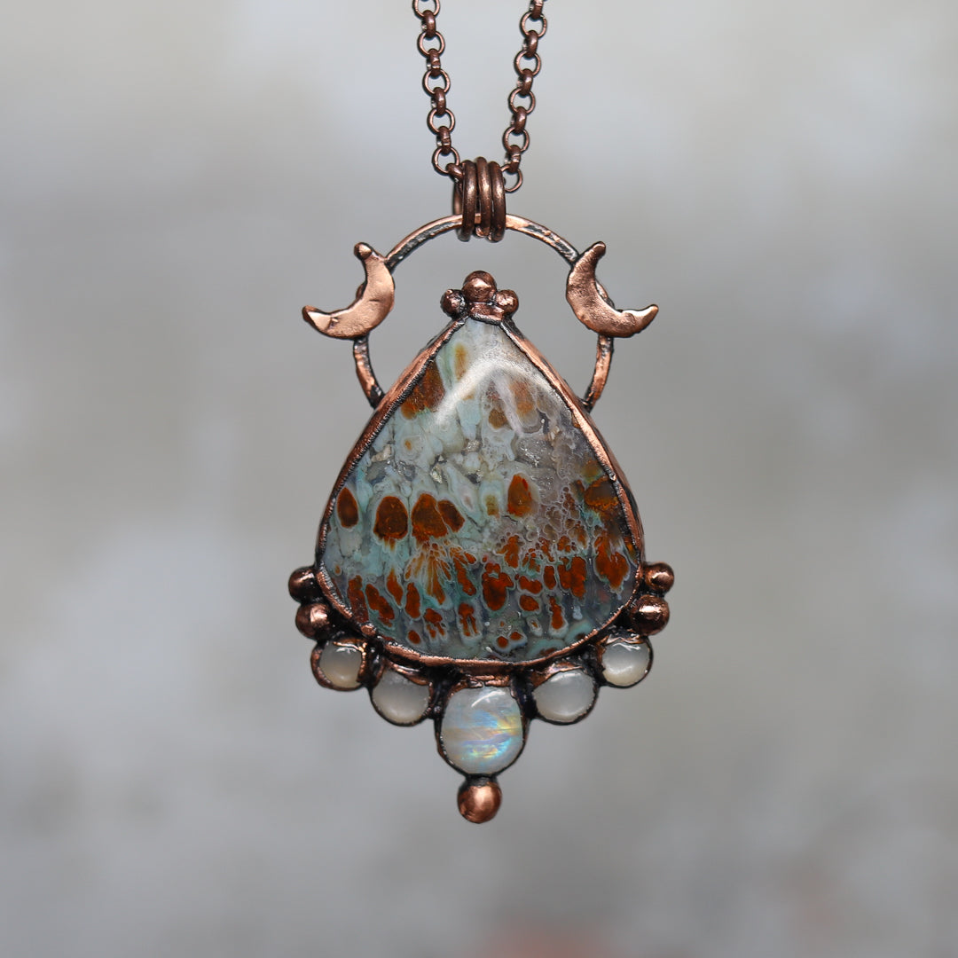 Celestial Plume Agate Necklace (a)