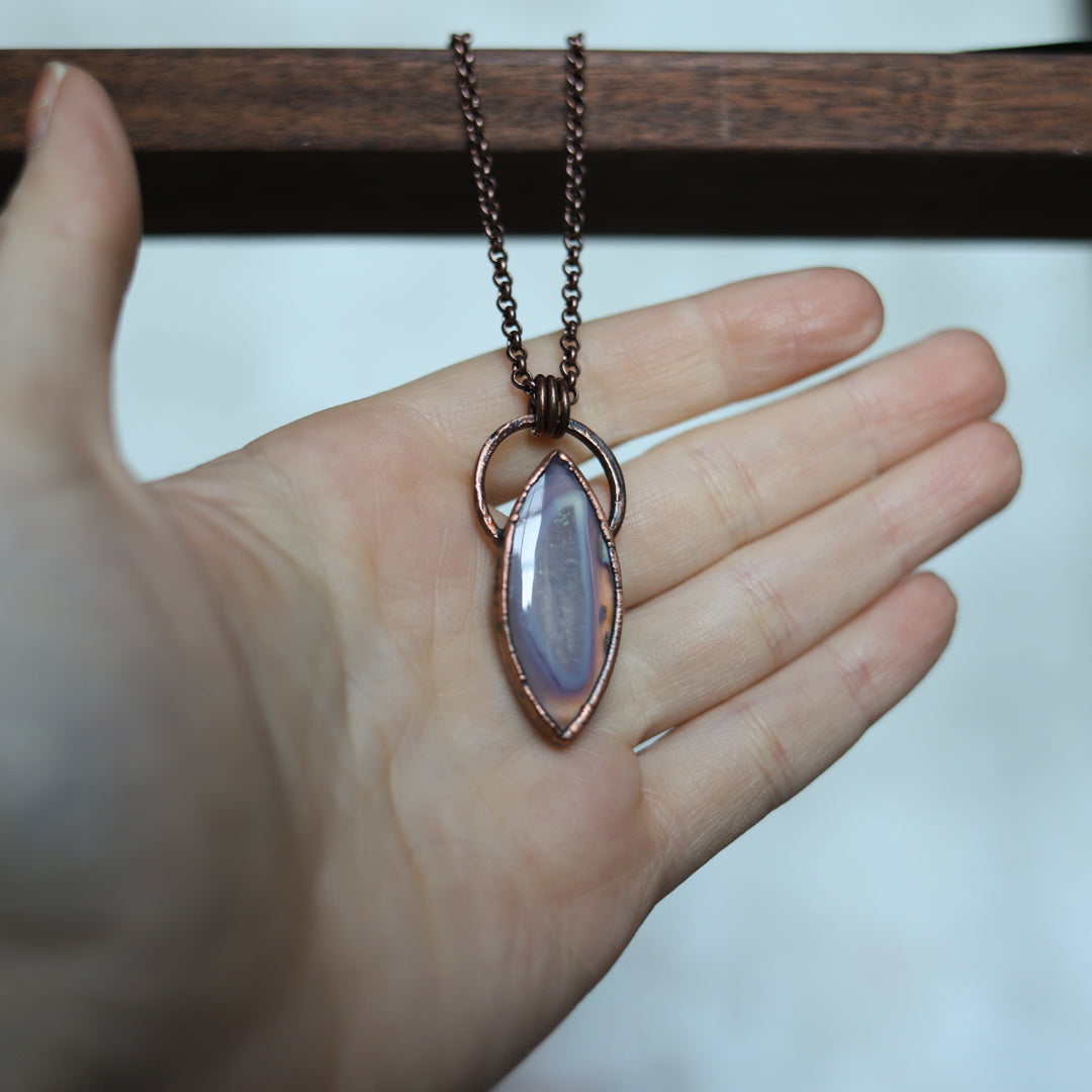 Purple Agate Necklace