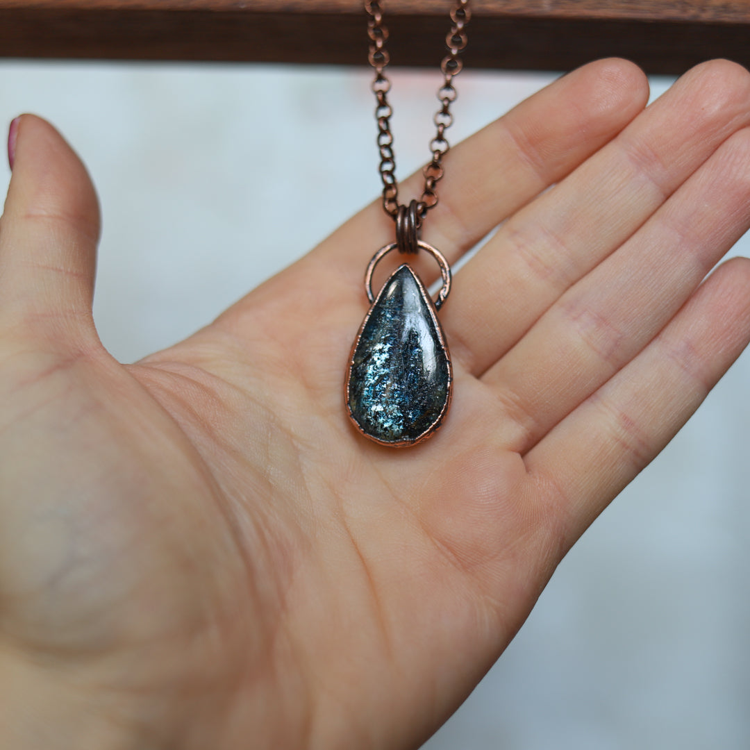 Moss Kyanite Necklace