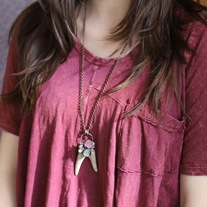 Celestial Crystal Antler Necklace