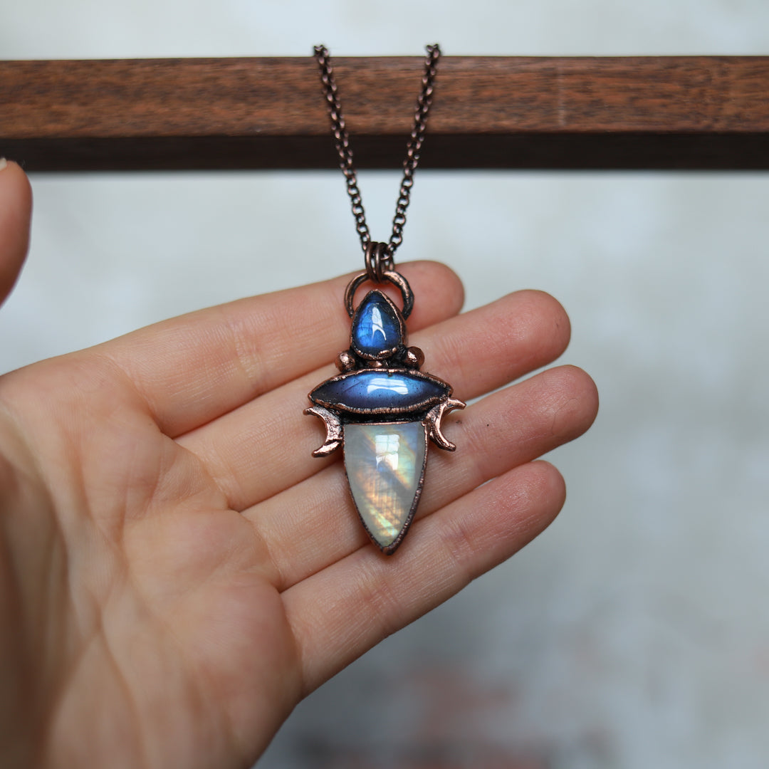 Moonstone & Labradorite Necklace