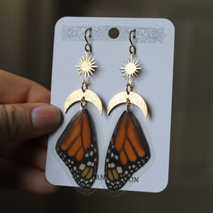 Celestial Monarch Butterfly Earrings
