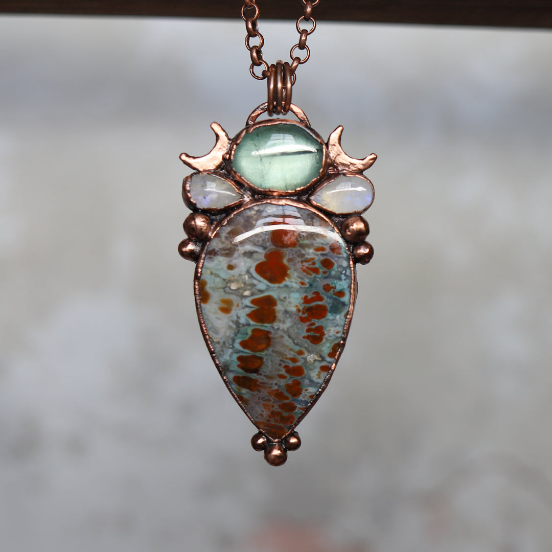 Celestial Plume Agate Necklace (b)