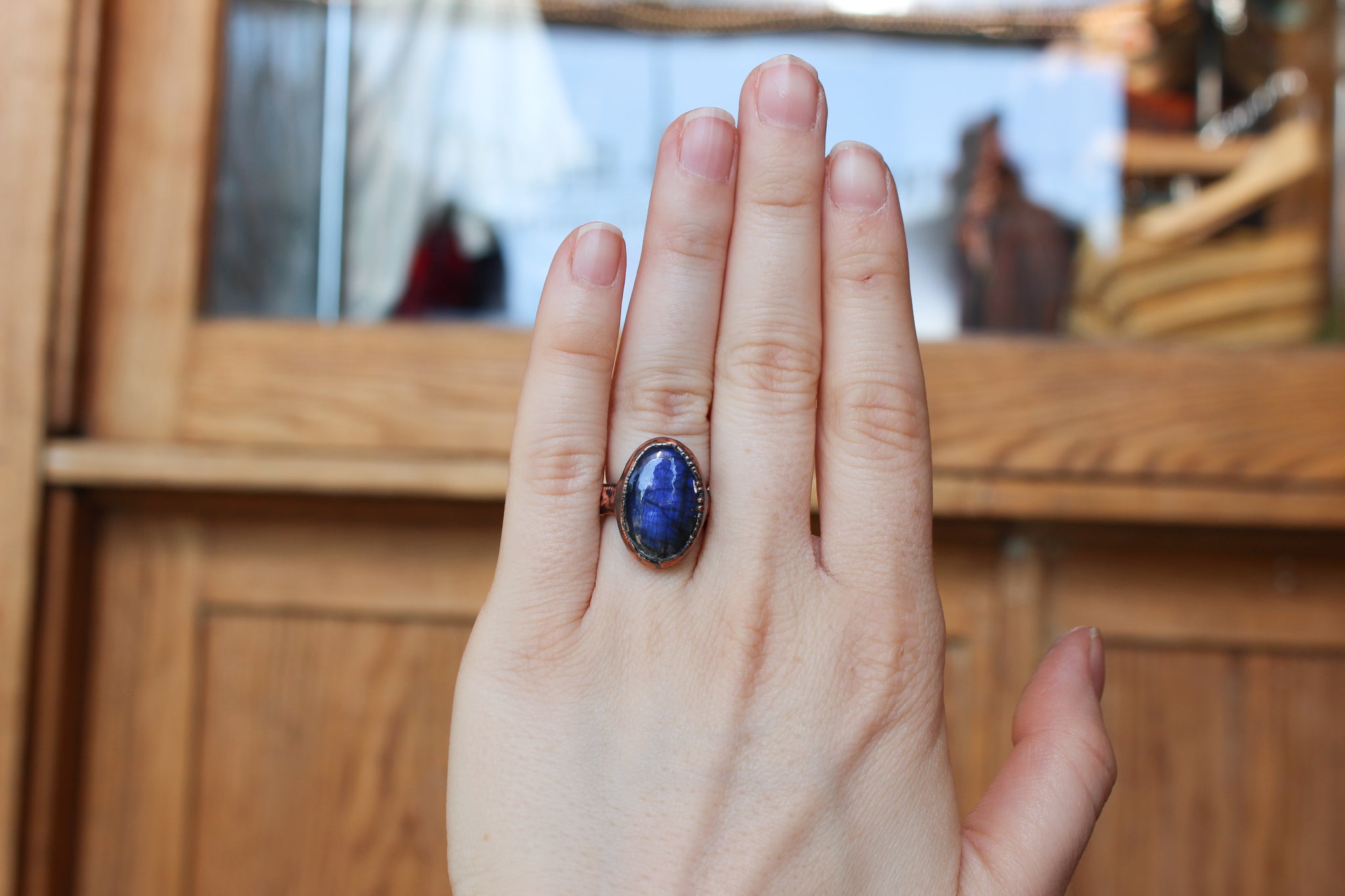 Blue Labradorite Ring size 5.25