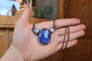 Blue Labradorite & Moonstone Necklace