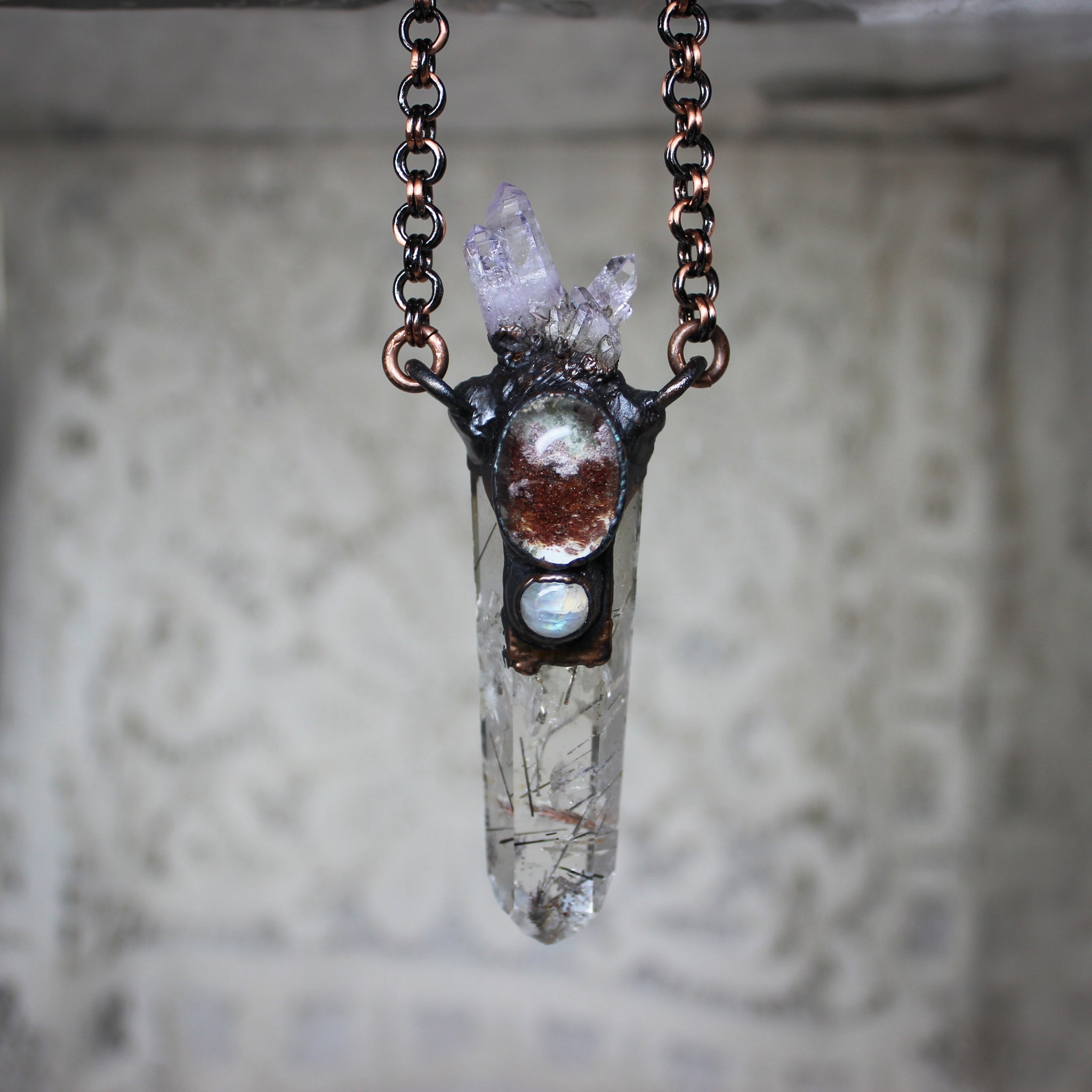 Rutilated Wild Crystal Necklace